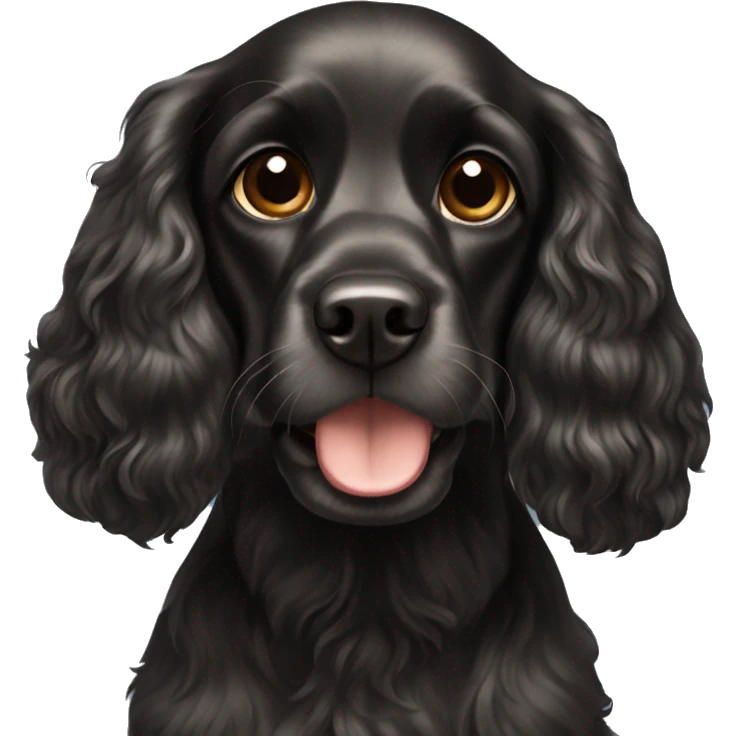 Black cocker spaniel  emoji