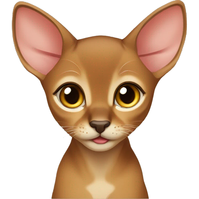 Fawn Abyssinian kitten emoji