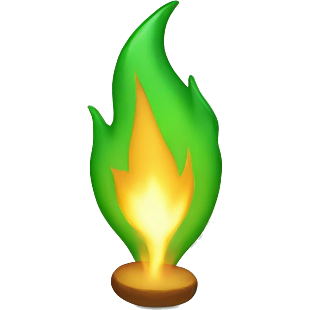 Green Flame emoji