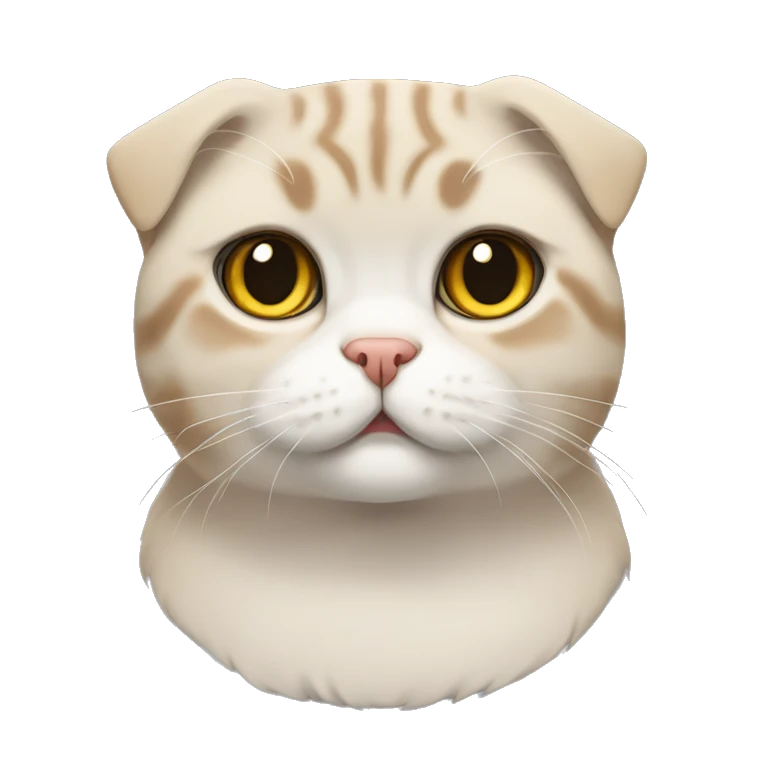 Scottish fold cat emoji