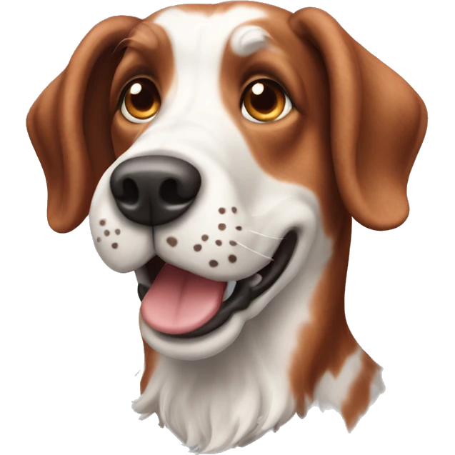 Red Merle hound dog emoji