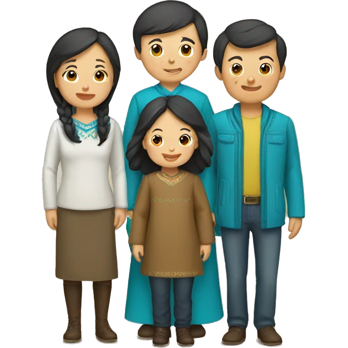 Kazakh family emoji