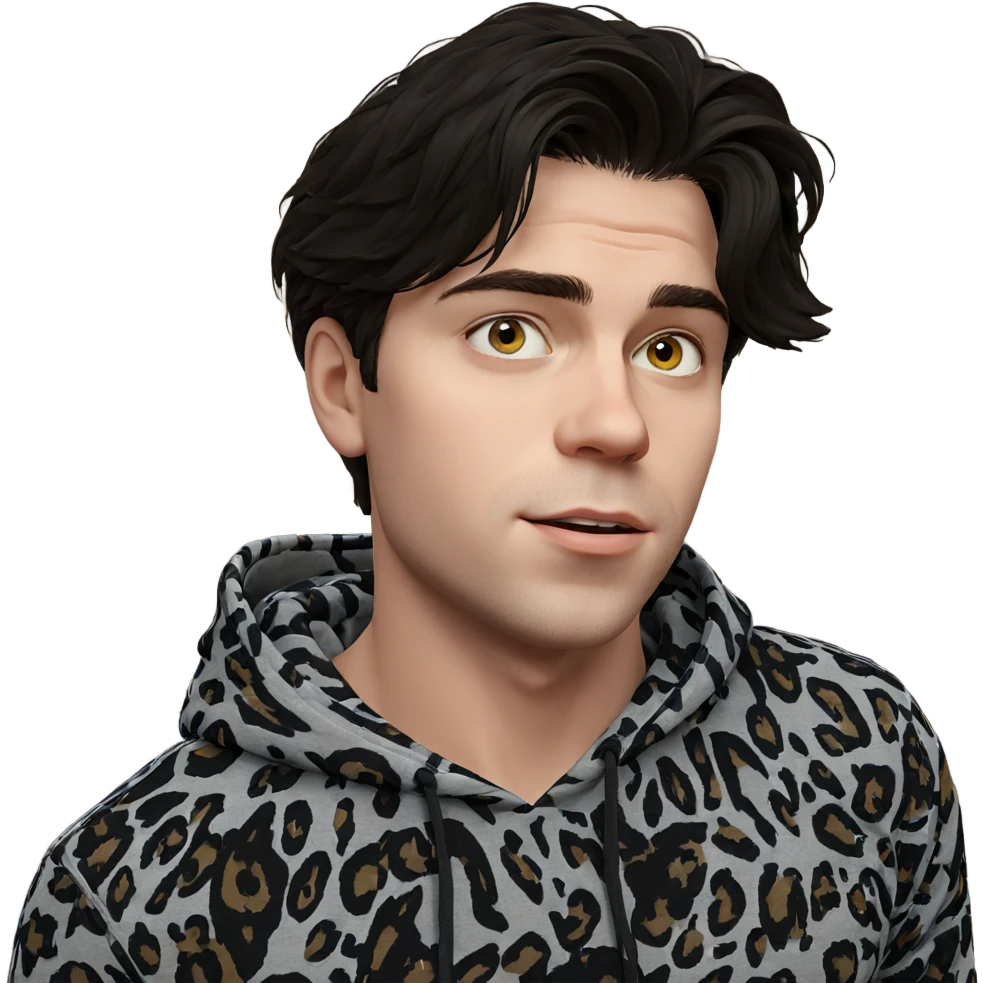 male with grey eyes emoji