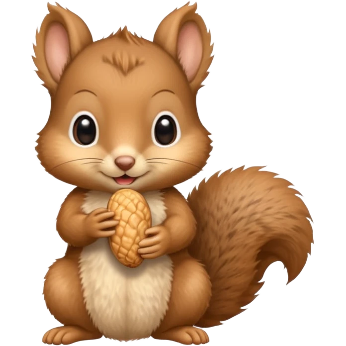 baby squirrel hold a peanut emoji