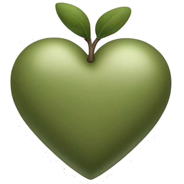 olive green heart emoji