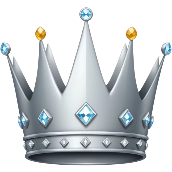silver crown made of diamonds emoji