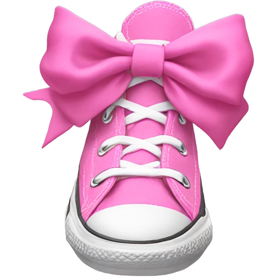 Pink Converse with bow emoji