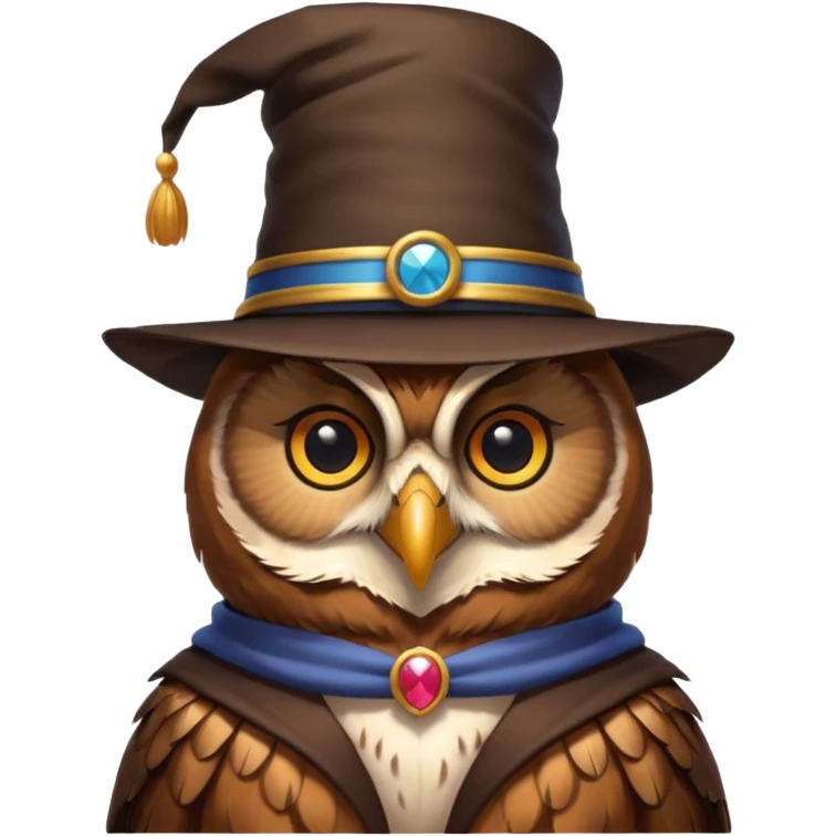 Owl with magician’s hat
 emoji