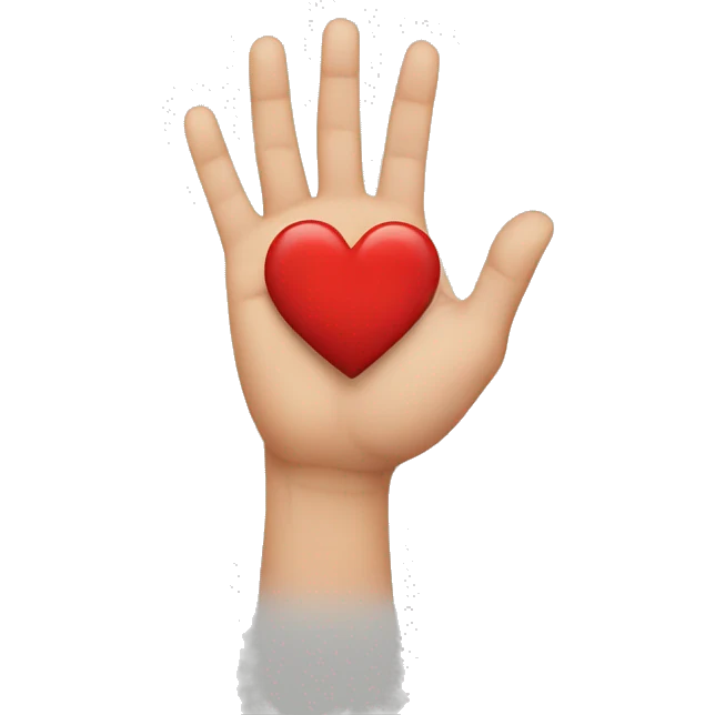 Heart hands emoji