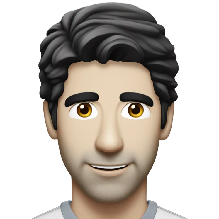 David Schwimmer 20 years old with no facial hair, not smiling emoji