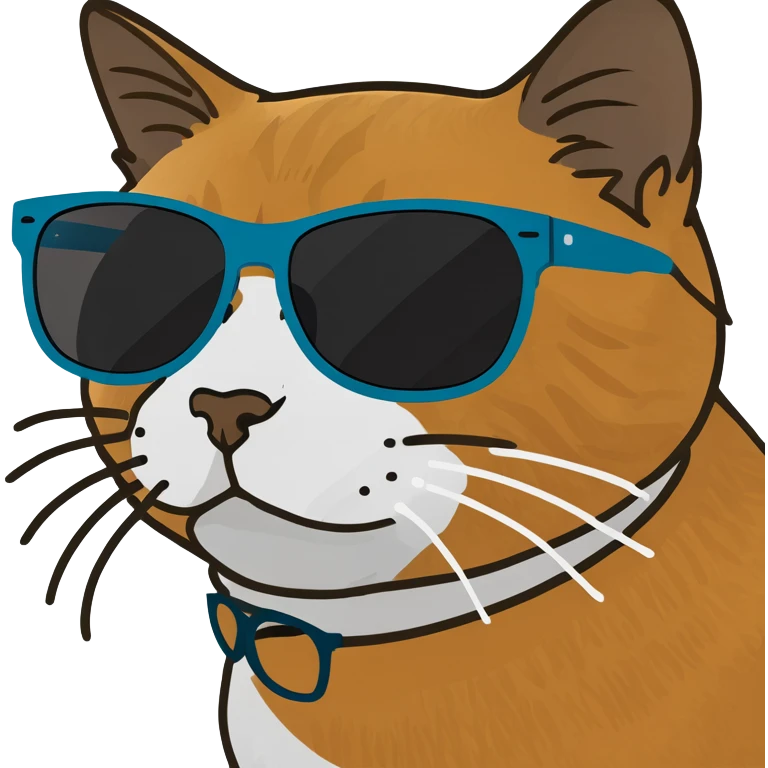 Cat with sunglasses emoji