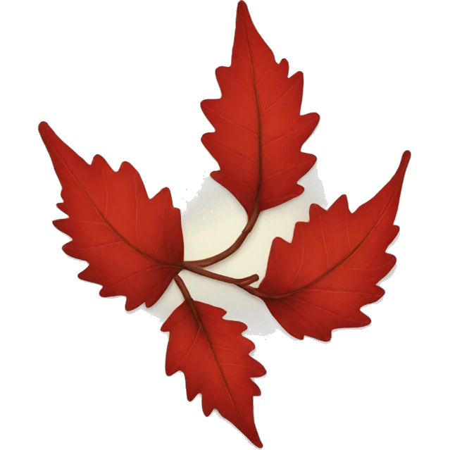 red leaves emoji