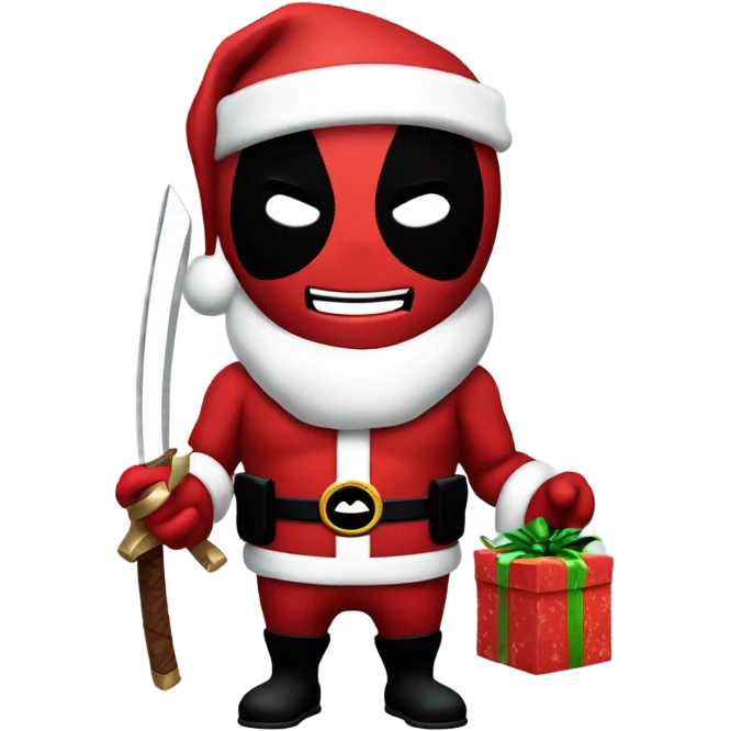 Deadpool santa emoji