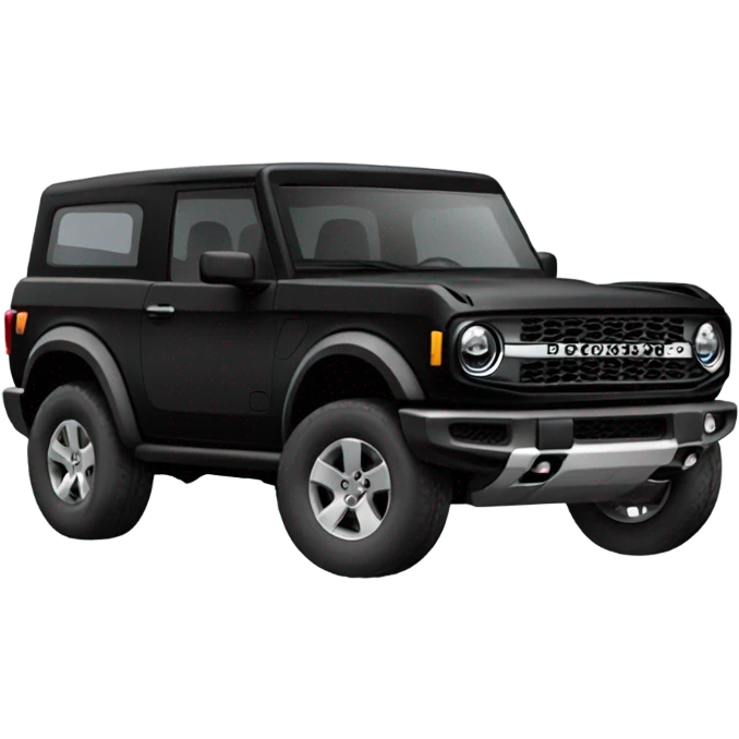 Black bronco sport car  emoji