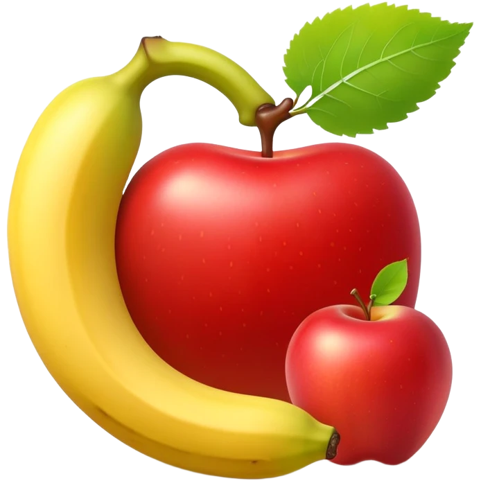 gas can surrounded by an apple, banana, and grape emoji