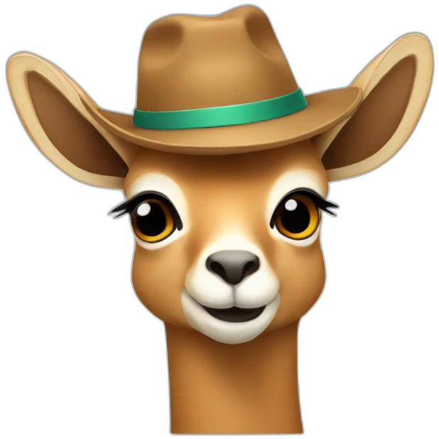 vicuna with a hat emoji