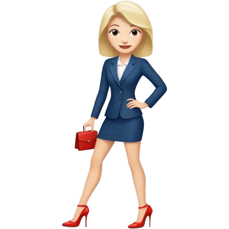 confident woman posing in high heels emoji