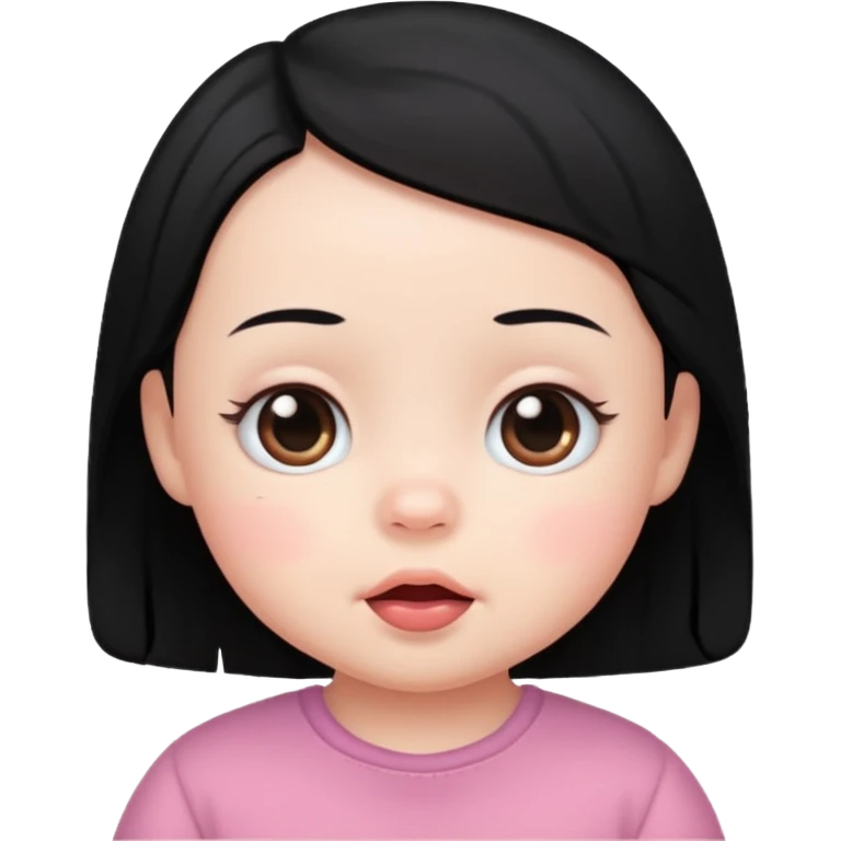 Baby black hair emoji