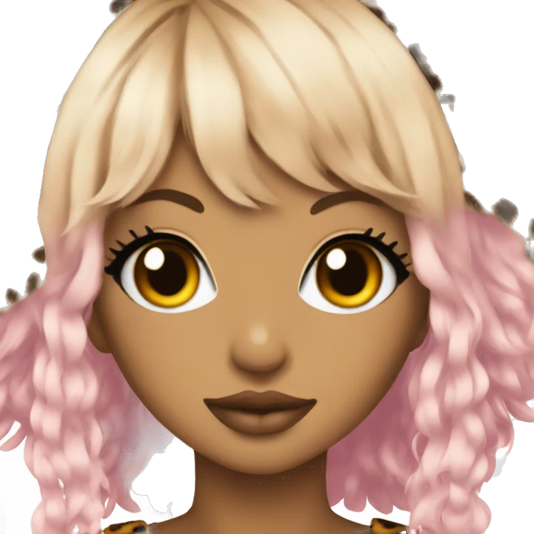 Gyaru with leopard emoji