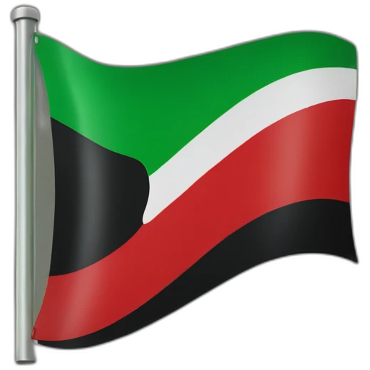 Martinique red green and black flag emoji