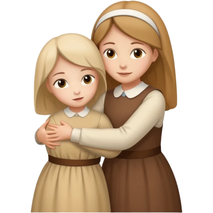 Hugging one carmelitan sister and one woman  emoji