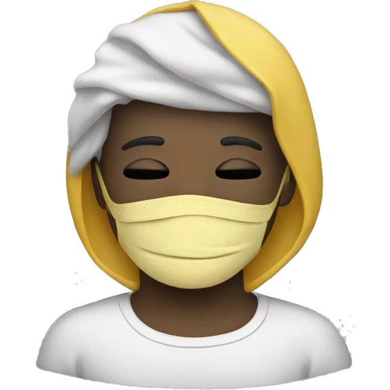 Emoji with sleeping mask emoji