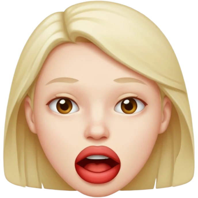 Bite lip emoji