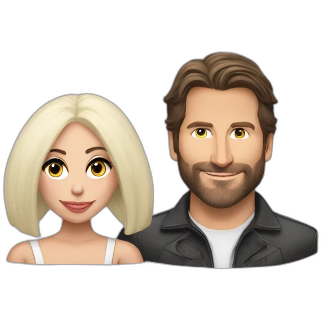Lady Gaga et Bradley Cooper emoji