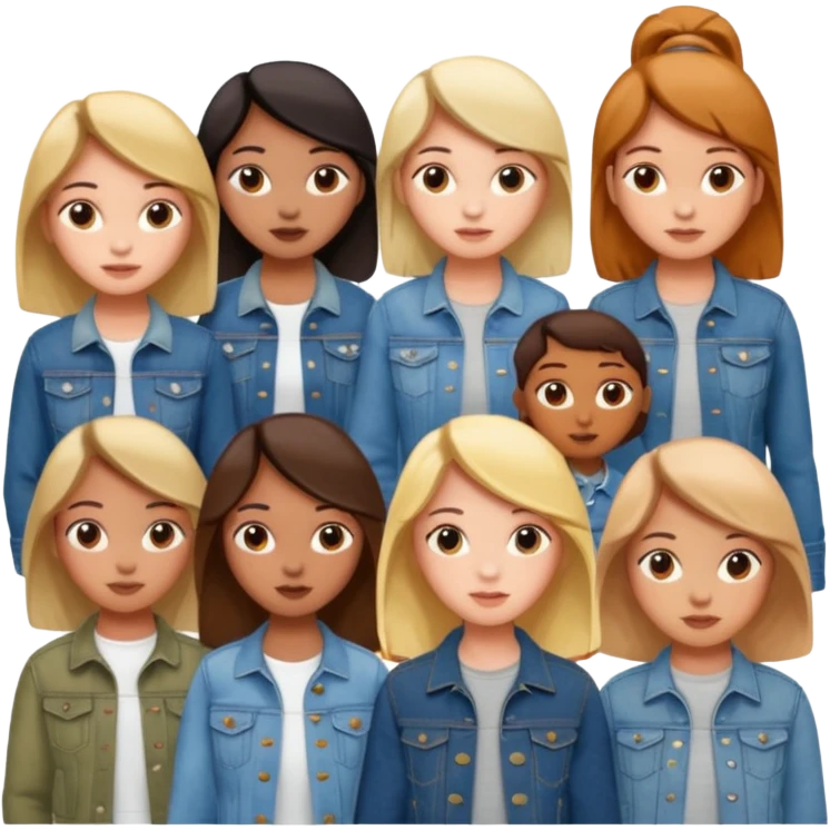 girls in jean jackets emoji