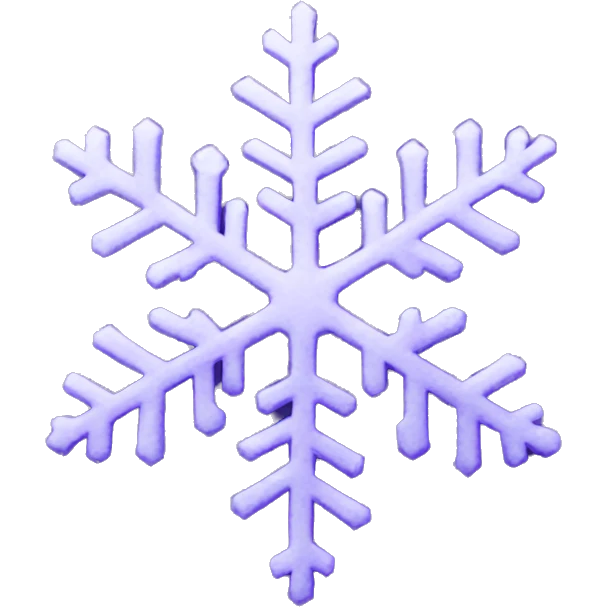 Purple snowflake emoji