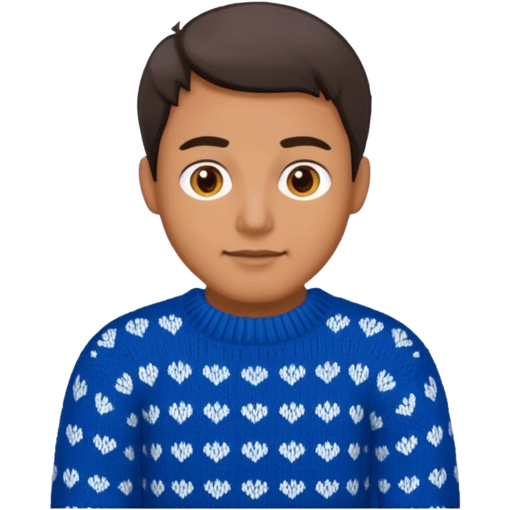 Man in Knitten wear emoji