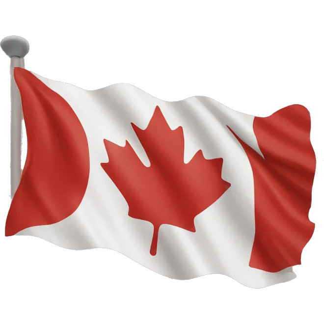 plain canadian flag, not waving emoji