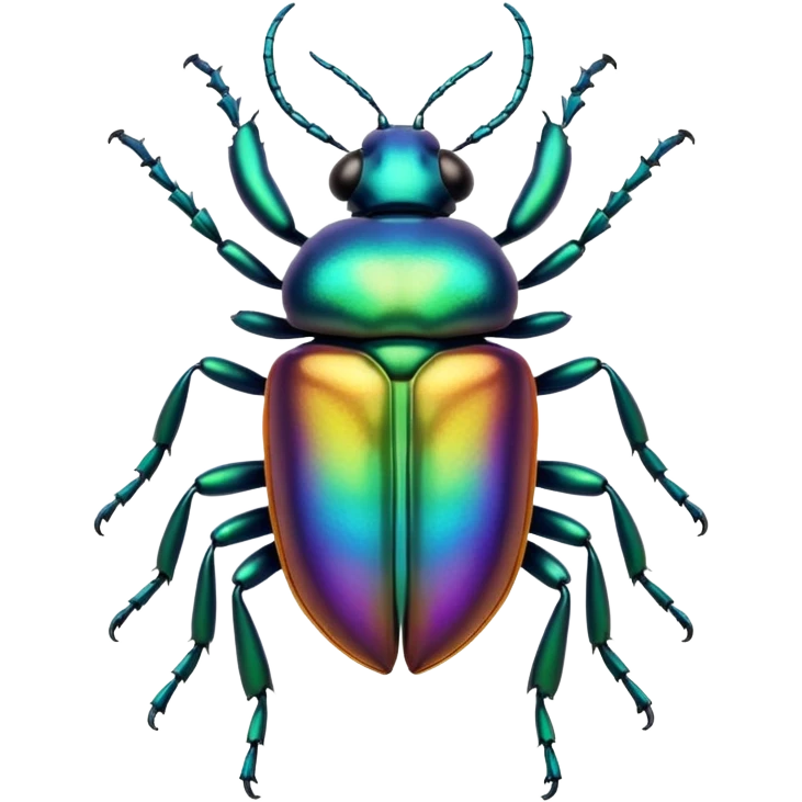 Strong iridescent beetle emoji