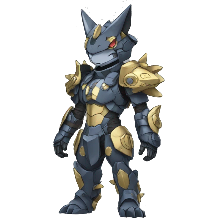  kawaii cool edgy armored Digimon-Fakemon-animal full body emoji