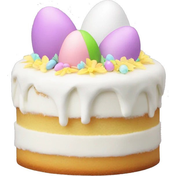 Easter white cake emoji