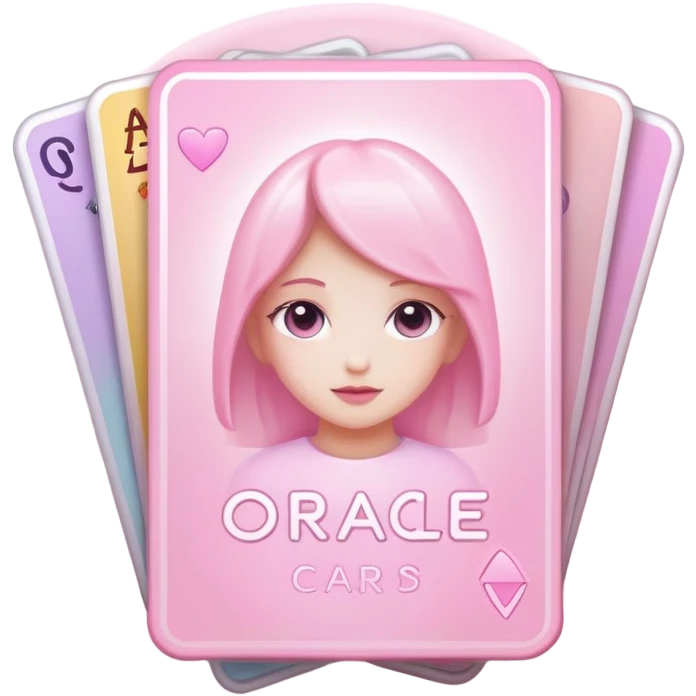 Light pink oracle cards emoji