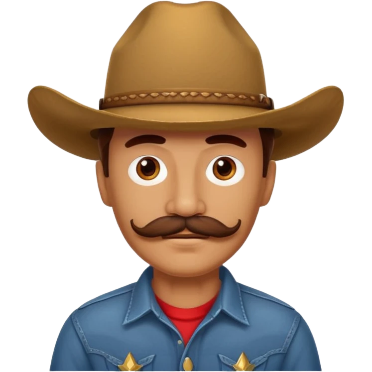 red thick mustache man with a cowboy hat emoji