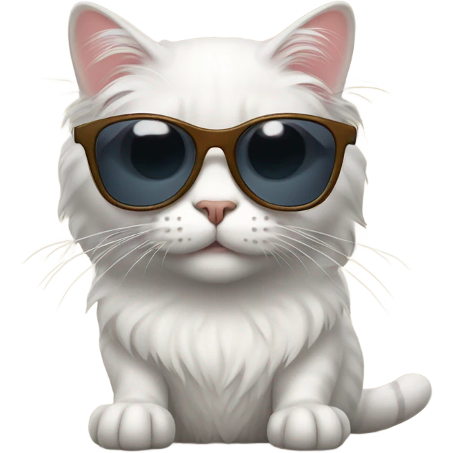 American curl cat wearing sunglasses  emoji