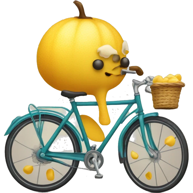 une bogie a la vanille qui fait du velo emoji