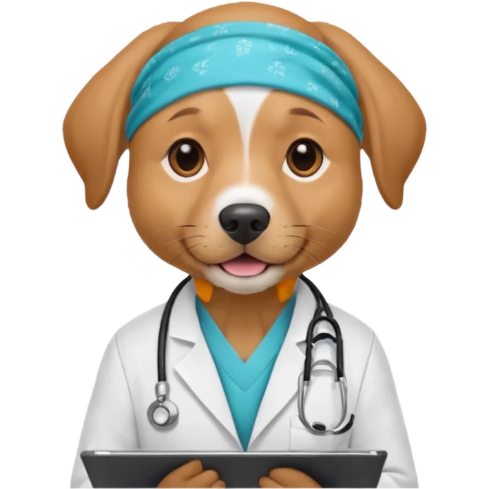 dog doctors with bandanas  emoji