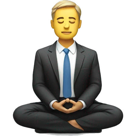 businessman meditating emoji