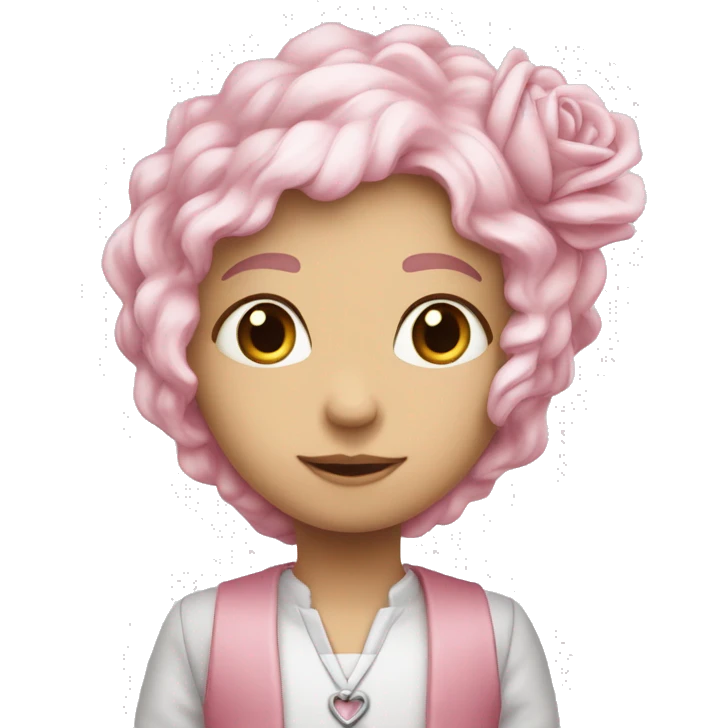 coracao rosa claro com um laco branco emoji