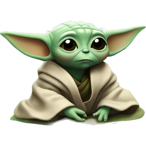baby yoda floating meditating emoji