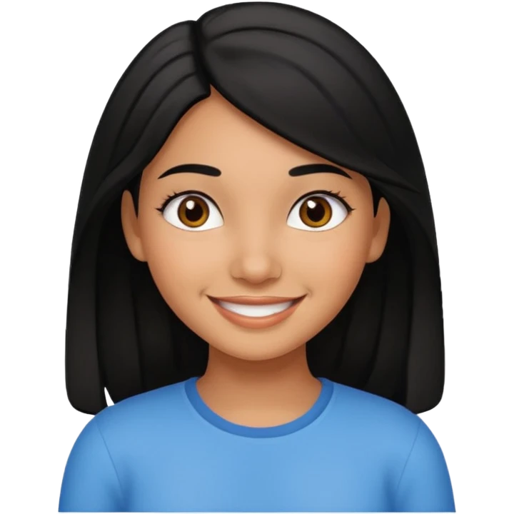 hispanic children girl with black hair emoji