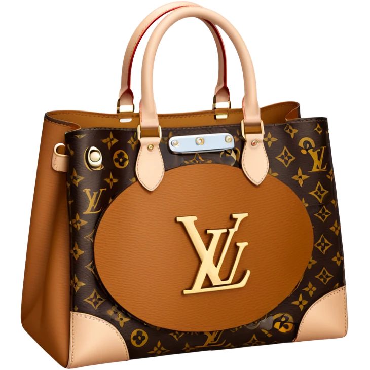 A Louis Vuitton shopping bag emoji