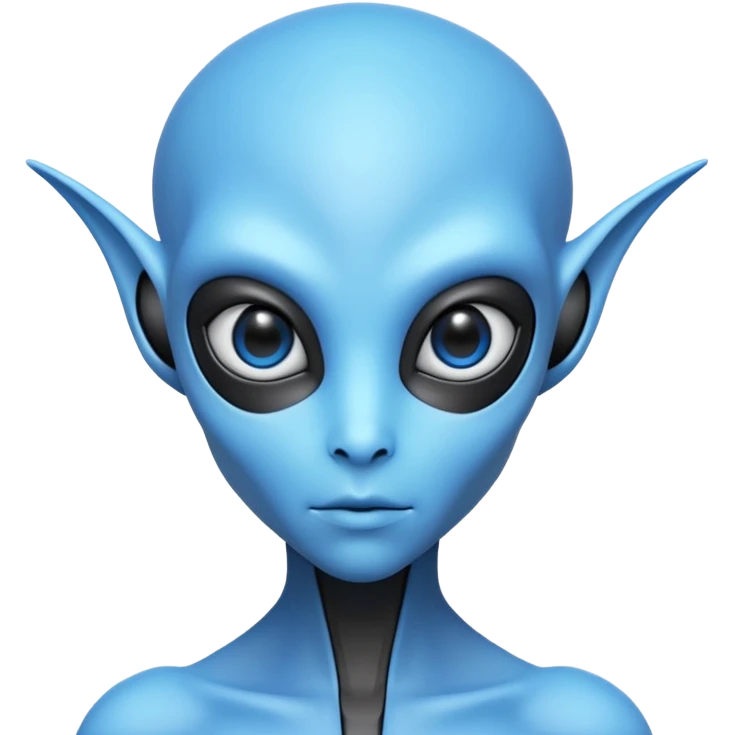 blue aliens look alike humans but very tech emoji
