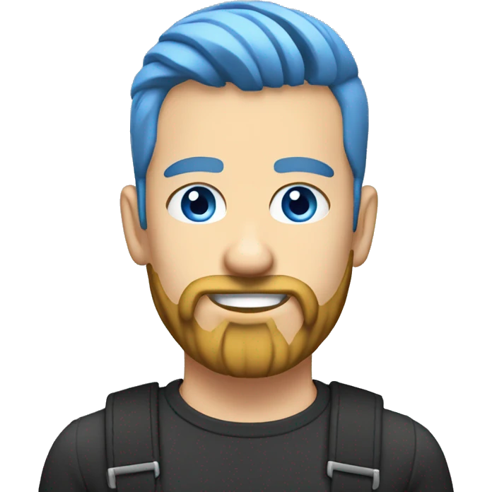 undercut with blonde beard blue eyes emoji