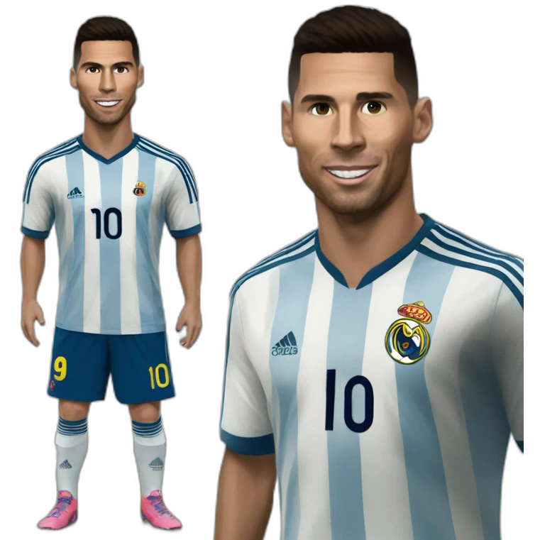 ronaldo assi sur messi emoji