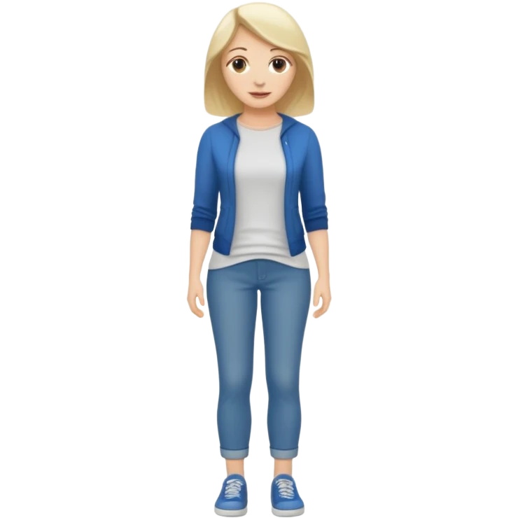 white woman dressed casually full body emoji