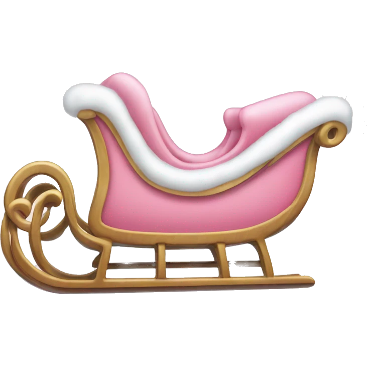 light pink Santa sleigh emoji